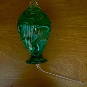 Blown Glass Hummingbird Feeder